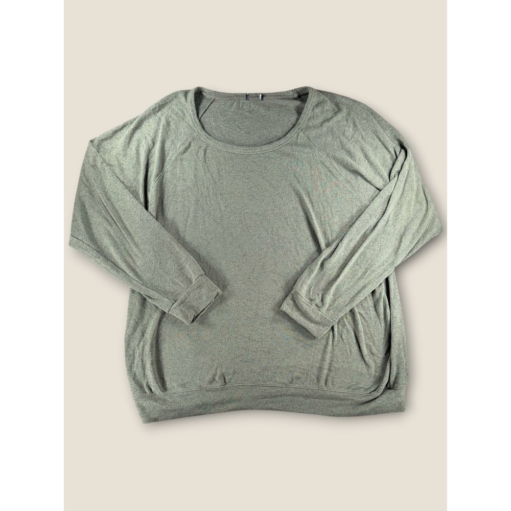 Buffalo David Bitton Womens XXL Olive Green Heathered Raglan Pullover Top